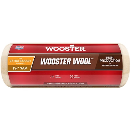 Wooster 9" Paint Roller Cover, 1-1/4" Nap, Shearling RR636-9
