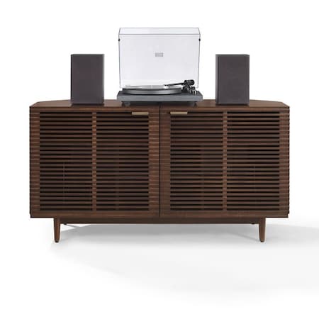 Crosley Cameron Corner Record Player Cabinet With Vinyl Storage CF1177-BR