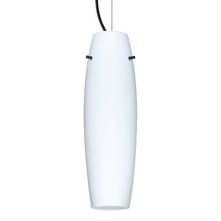 Besa Lighting Besa Suzi Pendant, Opal Matte, Black Finish, 1x 100W MAX E26 Base 1KX-489707-BK