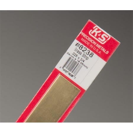 Eat-In Brass Strip, 0.025 x 0.75 in. EA3536048