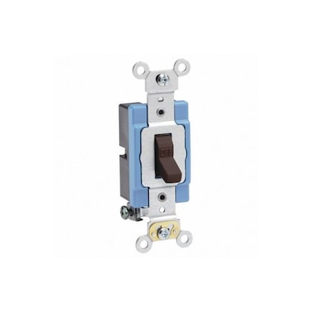 Leviton Wall Switch, 1/2 hp, Toggle, 15 A, Brown 1201-2