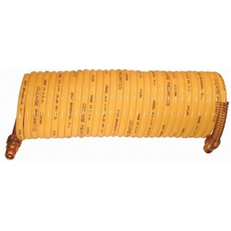 Coilhose Pneumatics 27748 38 Inchid X 25' Coilhose W14 Inch Rigi 166-N38-254