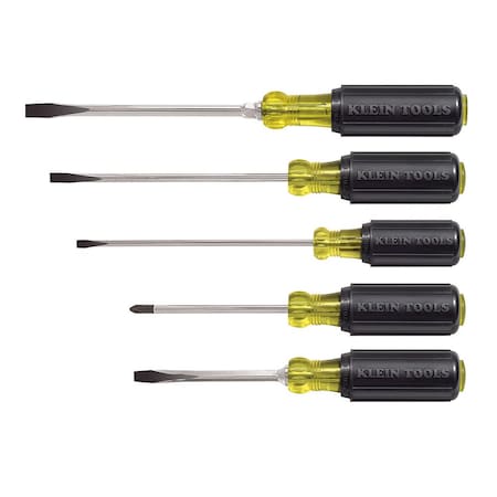 Klein Tools General Purpose Screwdriver Set, Slotted and Phillips Tip, Ergonomic Grip, 5-Piece 85075