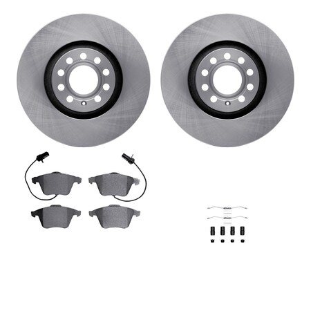 Dynamic Friction Co DFC Brake Rotor with 5000 Brake Pads and Hardware Kit 6512-73251
