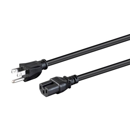 Monoprice Heavy Duty Power Cord - NEMA 5-15P to IEC 60320 C15_ 14AWG_ 15A/1875W_ 40070