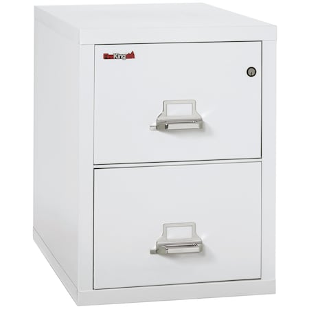Fireking 2 Drawer, 1 Hr Fire & Impact Rated, Vertical, 31" depth Letter Arctic White 2-1831-CAW