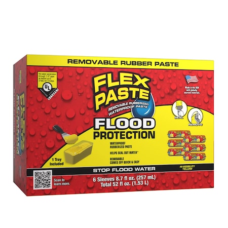 Flex Seal Flex Paste Flood Protection MAX 52 fl. oz, 6 sleeves, 2PK RPSYELR64