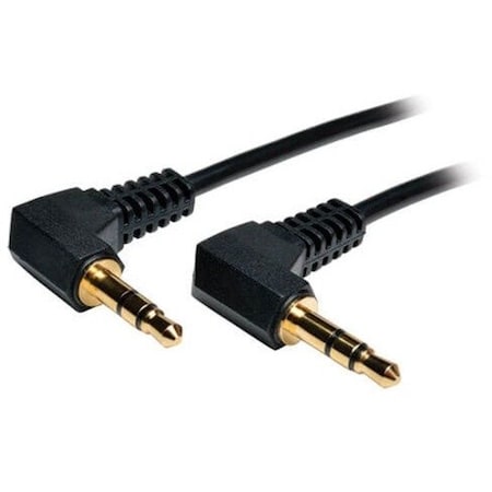 Eaton Tripp Lite Series 3.5mm Mini Stereo Audio Cable with two Right-Angle plugs M/M, 1 ft. 0.31 m P312-001-2RA