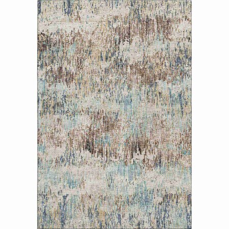 Homeroots 5' X 8' Midnight Ivory And Beige Abstract Washable Indoor Outdoor Area Rug 643578