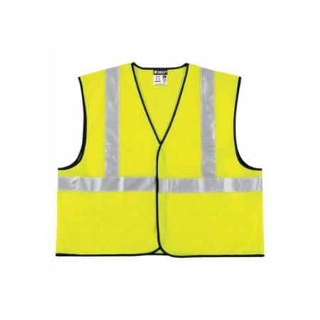 Mcr Safety Class II Economy Safety Vest, Solid, 3X-Large, Lime 611-VCL2SLX3