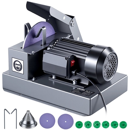 Vevor 1HP Lawn Mower Blade Sharpener with Blade Balancer & 9 in Grinding Wheel KH-DM03