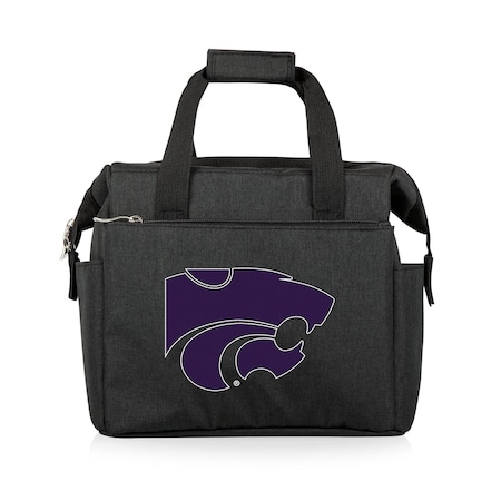 Picnic Time Family Of Brands NCAA Kansas State Wildcats On The Go Lunch Bag Cooler - Soft Cooler Lunch Box, Black 510-00-179-254-0