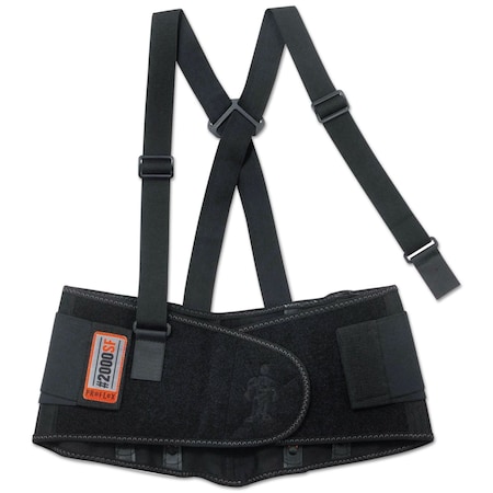 Ergodyne ProFlex 2000SF High-Performance Spandex Back Support Brace, Large, 34" to 38" Waist, Black 11284