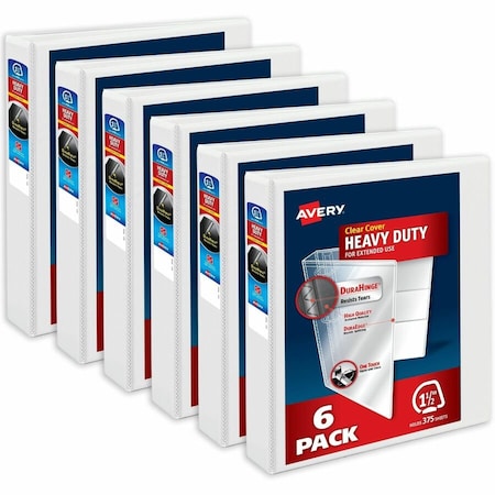 Avery Binder, Heavy-Duty View 3 Ring, PK6 79276