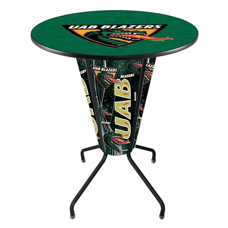 Holland Bar Stool Co Lighted 42" Black UAB Pub Table L218B42AlaBir36RAlaBir