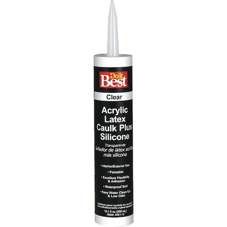 Do It Best 10.1 Oz. Clear Siliconized Acrylic Latex Caulk 7079877014