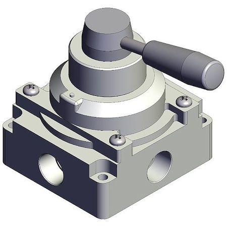 Smc Hand Valve, Exhaust, VH, Three-Position VH401-N04