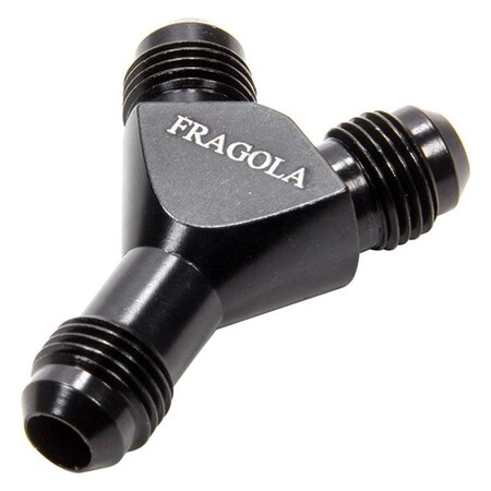 Fragola 900606-BL 6 AN Y-Male Fitting - Black FRG900606-BL