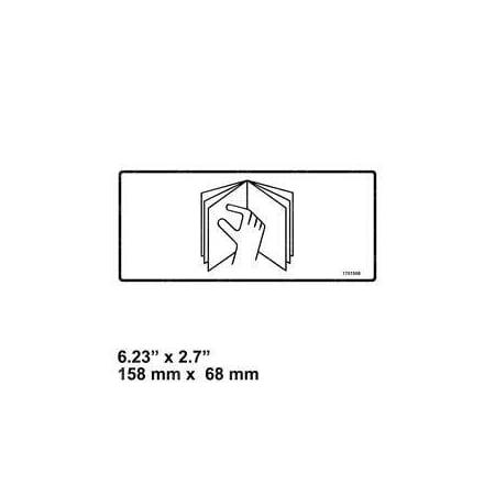 Jlg REPLACEMENT DECAL, MANUAL 1701509