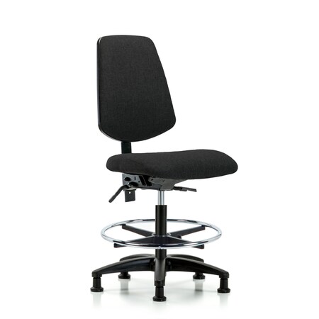 Blue Ridge Ergonomics Fab Med Bench Chair, Bk, CF, Glds, Blk, No Arms, 22" to 29" Height, Black BR-FMBCH-MB-RG-T0-A0-CF-RG-F42