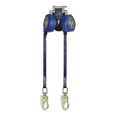 Falltech FT-X(R) EdgeCore(TM) Self-Retracting Lifeline, Swivel Snap Hook, Aluminum, 2 Leg(s) 84108TP1