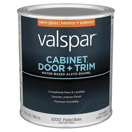 Valspar 8200 Cabinet, Door and Trim Paint Enamel, Water Base, Semi-Gloss Sheen, Pastel Base, 5 gal 028.0082001.008