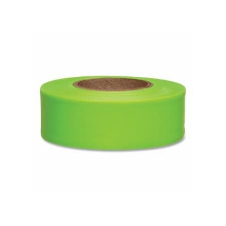 Presco Taffeta Flagging Tape, 1-3/16 in x 150 ft, Lime Glo, 12PK 764-TFLG