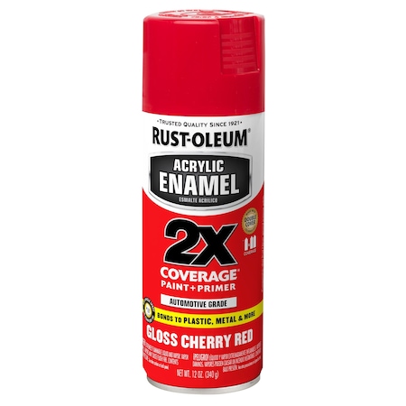 Rust-Oleum Acrylic Enamel, Gloss Red, PK6 271920