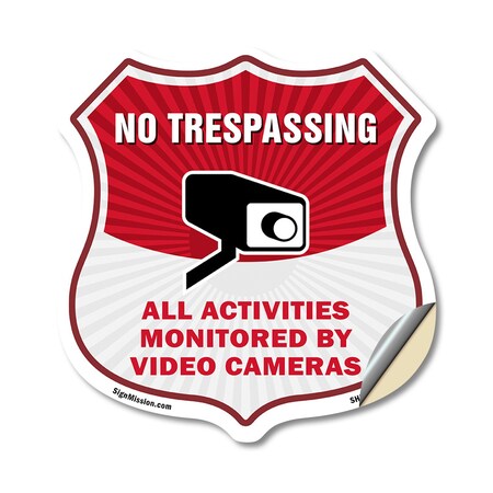 Signmission No Trespassing Shield Sign All Activitie, 18 Inch X 18 Inch, Vinyl Decal SHI-D-18-421