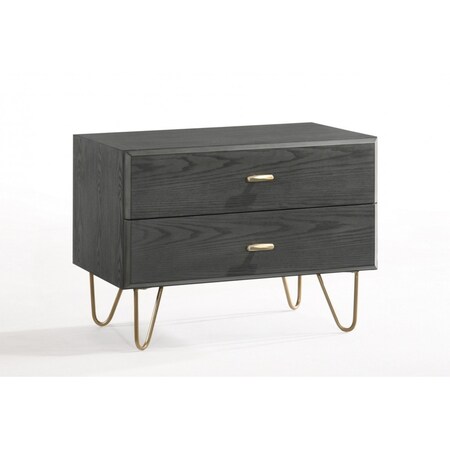Homeroots 18" Wood Two Drawer Nightstand 473020