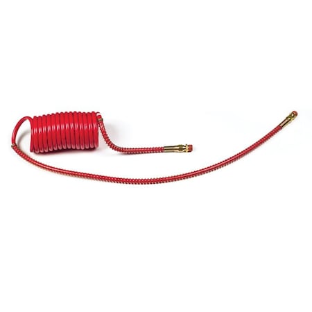 Grote Coiled Air 15 ft. Red Single, 12" Lead/4 81-0015-40R