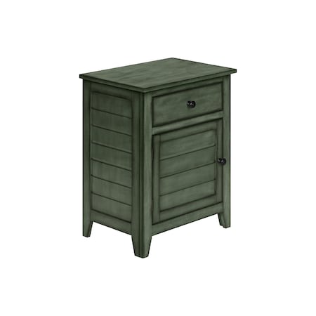 Monarch Specialties Accent Table, Nightstand, Antique Green Veneer, Transitional I 3948