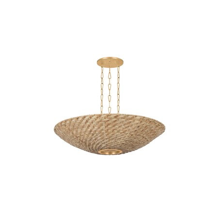 Troy Lighting Ollie 40.25in wide 6 Light Chandelier in Vintage Gold Leaf F1540-VGL