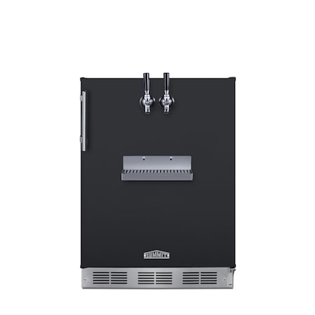 Summit Commercial 24in Wide Front Tap Built-In Beer Kegerator, ADA-Compliant SBC58BFRTPADA