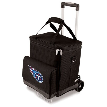 Picnic Time Family Of Brands NFL Tennessee Titans - Cellar 6-Bottle Wine Carrier & Cooler Tote with Trolley 660-85-179-314-2