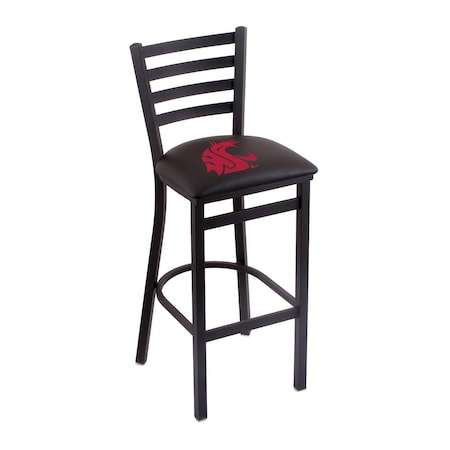 Holland Bar Stool Co 25" Blk Wrinkle Washington State Stationary Counter Stool, Ladder Back L00425WashSt