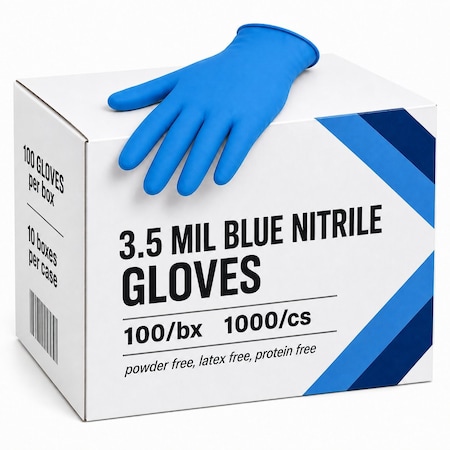 Approved Vendor 3.5Mil Blue Nitrile Gloves MEDIUM, 1000PK BP3MILNitrileMC