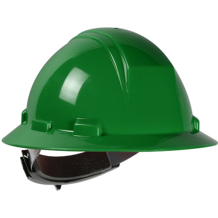 Dynamic Type II Full Brim Hard Hat w/HDPE Shell, 4-Point Textile Suspension and Wheel Ratchet Adj. 280-HP642R-04