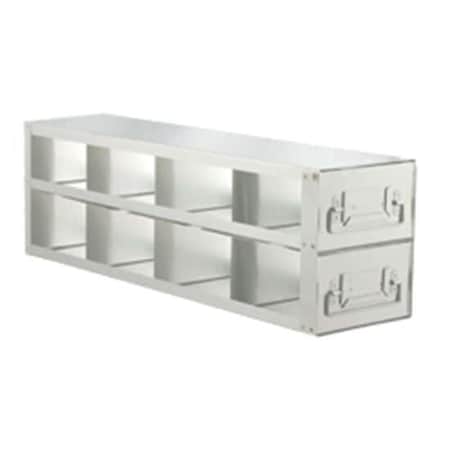 Cole Parmer Slide-Out Freezer Rack for 3inH Boxes, 8 Box Capacity, 4x2 Array, 22 x 5 1/2 x 6 7/16in H 247478