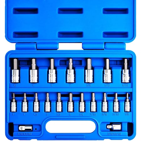 Neiko Hex Bit Socket Set, SAE and Metric 01150A