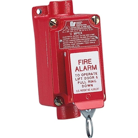 Federal Signal Fire Alarm Pull Station, Red MPEX