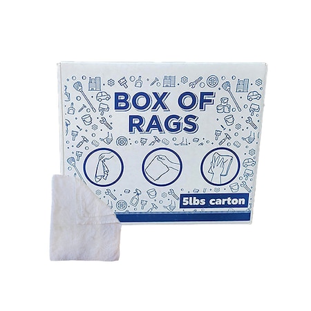 Supremeplus Full Size White Cleaning Towels - 20 in x 40 in, 5 lbs. Box SP-3388