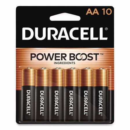 Duracell CopperTop Alkaline AA Batteries, PK10 PK MN1500B10Z
