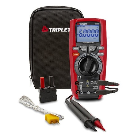 Triplett Digital Multimeter, 1,000 V Max DC, 0.1 mV Max AC, TRMS, 6000/60,000 Instrument Counts, LCD MM870-NIST