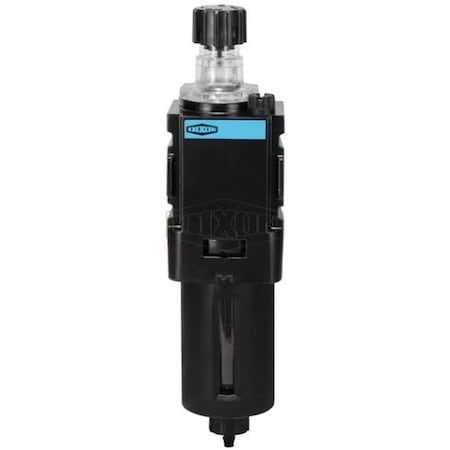 Dixon Wilkerson by EconOmist Miniature Lubricator, 1/4 in Port, 57.5 SCFM Flow Rate, 250 psi Pressure, Zin L08-02AMB