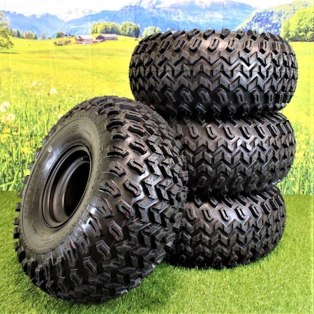 Antego 22x11.00-8 with 8x7 Matte Black Wheels for Golf Cart Set of 2, 2PK A8701013042211008