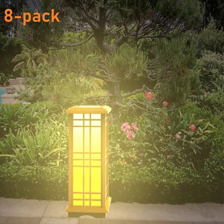 Techko Solar Zen Lantern Classic Style Medium , 8PK SJL-602-1 (8-pack)