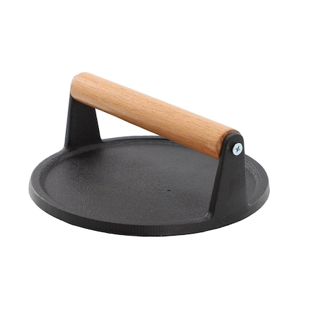 Megachef 7.5 Inch Round Heavy Duty Cast Iron Grill Press 750124350M