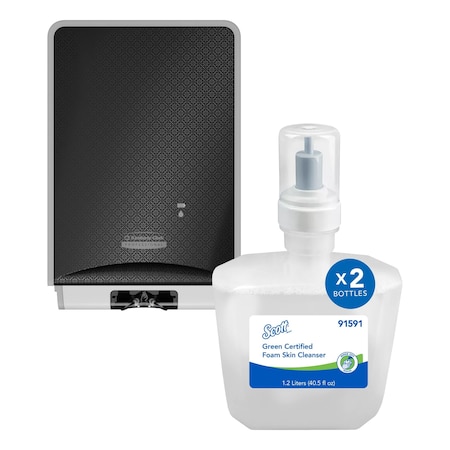 Kimberly-Clark Icon Soap/Sanitizer Dispenser WIth Foam Skin Cleanser Refill 2 PK 58724, 91591
