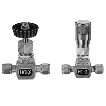 Hoke 2300 Series - Barstock Metering Valves, 1/8in FNPT x 1/8in FNPT, 3000 PSI, -40 Deg. To 200 Deg. F 2311F2B